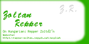 zoltan repper business card